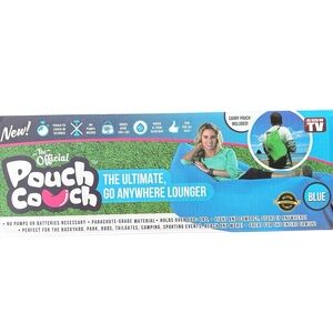 New- The Original Couch Pouch-As seen on TV, full size, go anywhere, blue